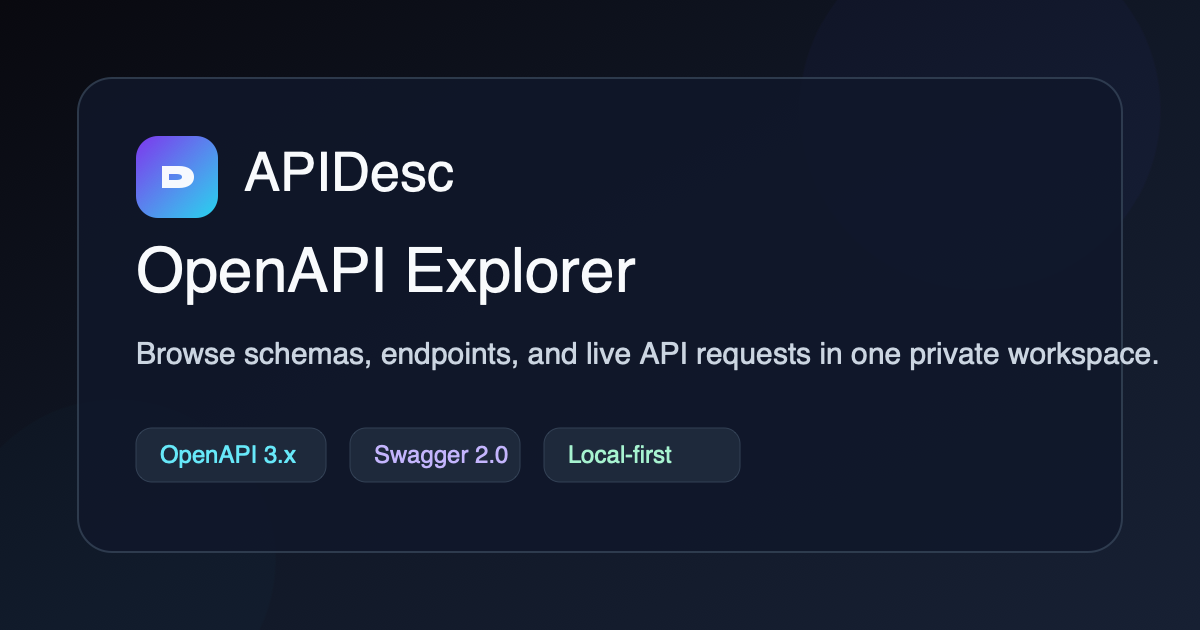 OpenAPI Viewer & Swagger Explorer | APIDesc